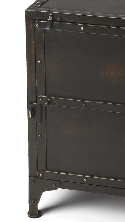 Butler Specialty Company - Owen 18 in. W Rectangular 1 Door 1 Interior Shelf Industrial Chic End Table, Black - 3642330