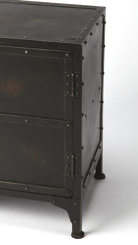 Butler Specialty Company - Owen 18 in. W Rectangular 1 Door 1 Interior Shelf Industrial Chic End Table, Black - 3642330