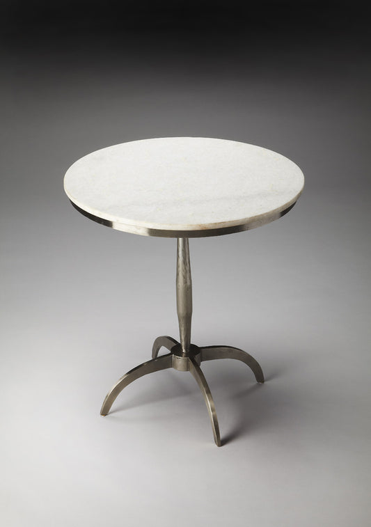 Butler Specialty Company - Palmilla 22 in. W Round Marble & Metal Side Table, Multi-Color - 2868140
