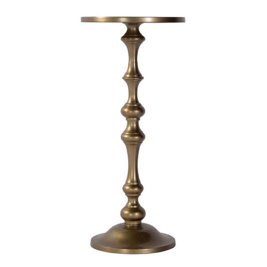 Butler Specialty Company - Passeo 10 in. W Round All Metal Pedestal Base End Table  - Gold - 5930226 view 2