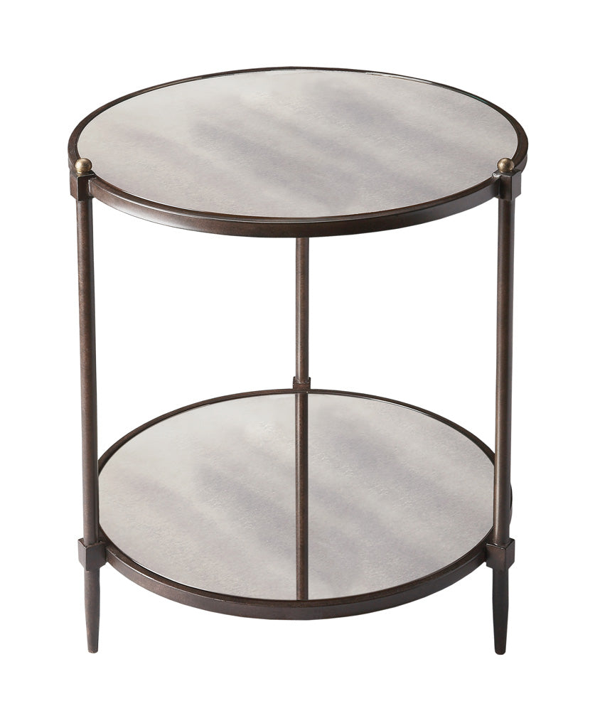 Butler Specialty Company - Peninsula 22 in. W Mirror & Metal Side Table, Gray - 3048025
