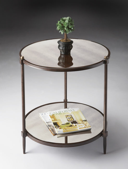 Butler Specialty Company - Peninsula 22 in. W Mirror & Metal Side Table, Gray - 3048025