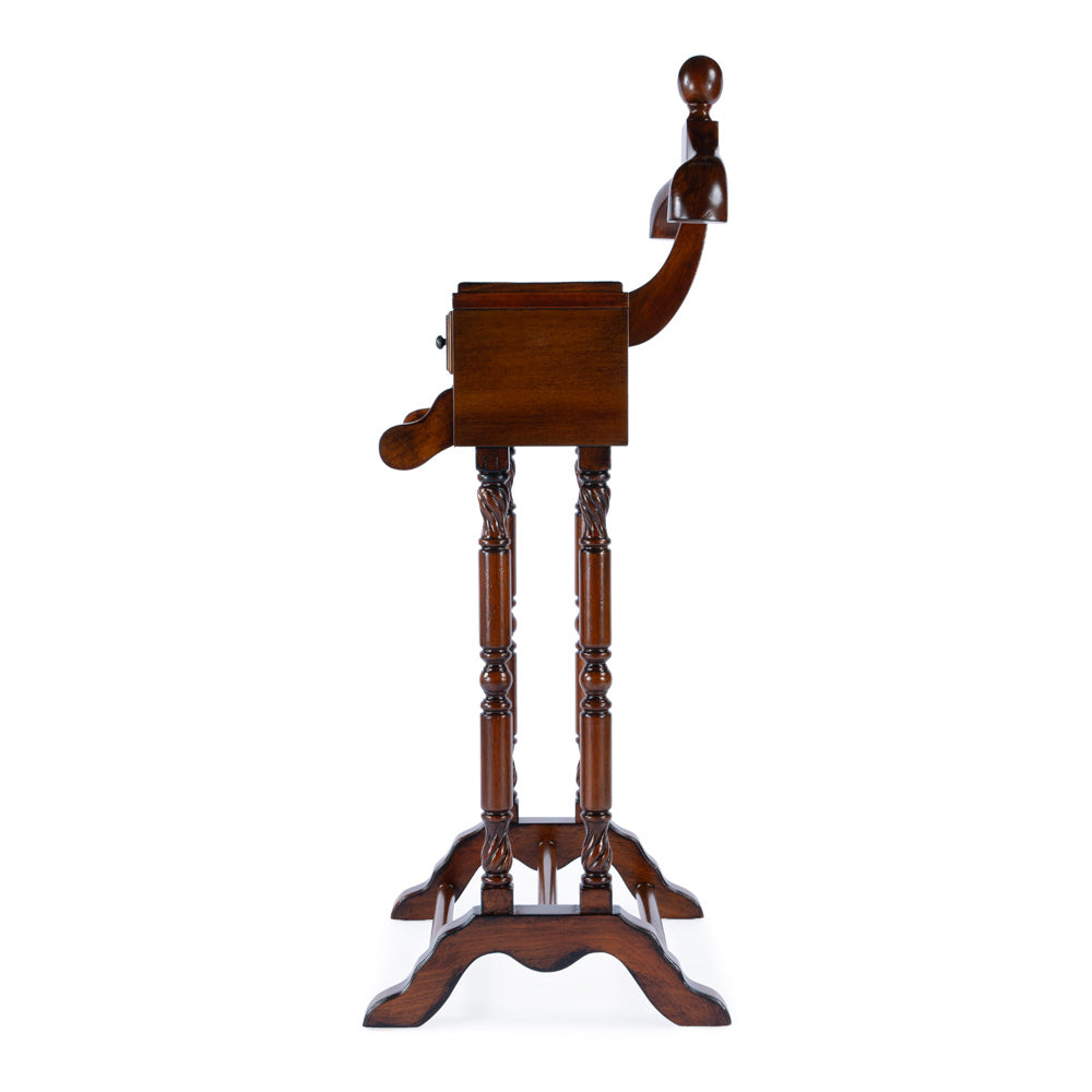 Butler Specialty Company - Petrov 46.25 in. H x 22 in. W Wood Clothing Valet Stand, Medium Brown - 900011