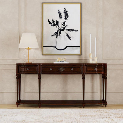 Butler Specialty Company - Peyton 72 in. W Rectangular Wood 3 Drawer & Lower Shelve Console Table, Dark Brown - 3028024 view 6
