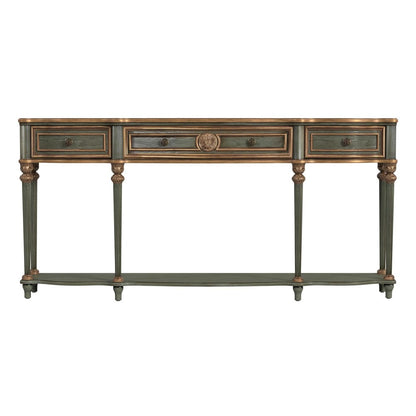 Butler Specialty Company - Peyton 72 in. W Wood 3 Drawer Traditional Console Table with Lower Shelf, Pastel Green - 3028482 view 3