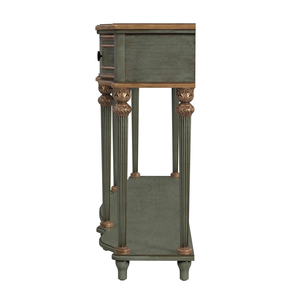 Butler Specialty Company - Peyton 72 in. W Wood 3 Drawer Traditional Console Table with Lower Shelf, Pastel Green - 3028482 view 4