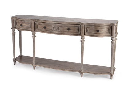 Butler Specialty Company - Peyton 72 in. W Rectangular Wood 3 Drawer & Lower Shelve Console Table, Gray - 3028247
