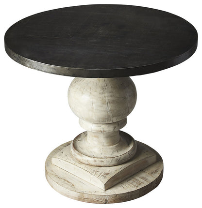 Butler Specialty Company - Artifacts - Pompei 36 in. W Round Wood & Metal Foyer Table, Black/White - 4241290