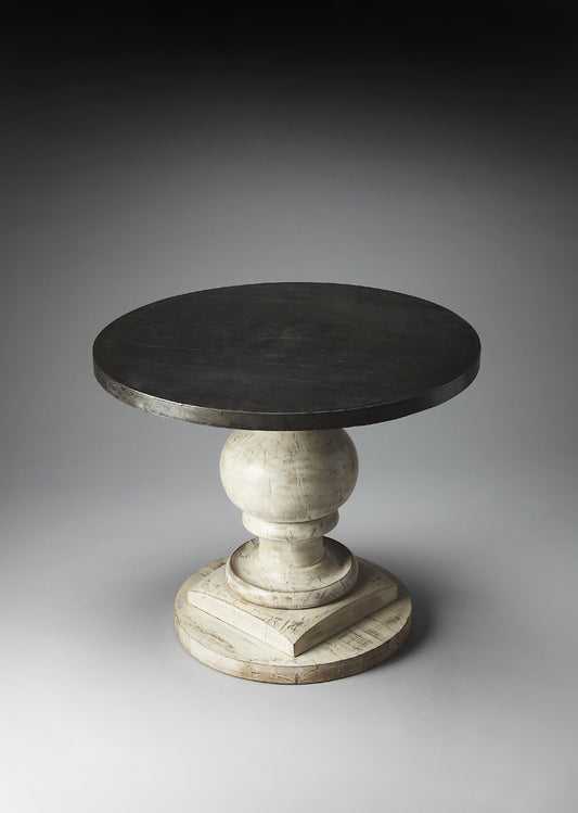 Butler Specialty Company - Artifacts - Pompei 36 in. W Round Wood & Metal Foyer Table, Black/White - 4241290