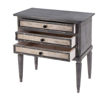 Butler Specialty Company - Primrose 30 in. W Rectangular Solid Wood 3 Drawer Chest of Drawers w Finish Distressing, Cream, Gray - 5825140 View 2