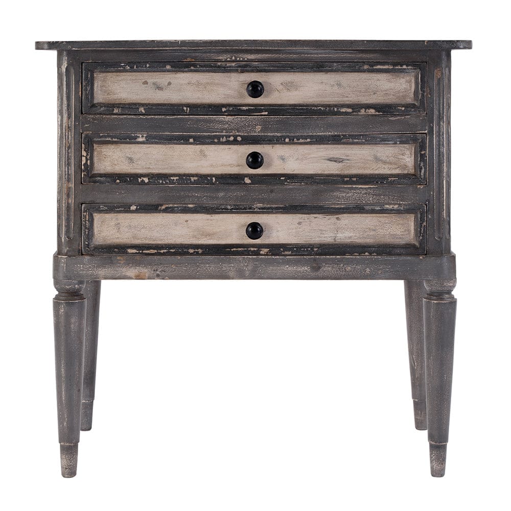 Butler Specialty Company - Primrose 30 in. W Rectangular Solid Wood 3 Drawer Chest of Drawers w Finish Distressing, Cream, Gray - 5825140 View 3