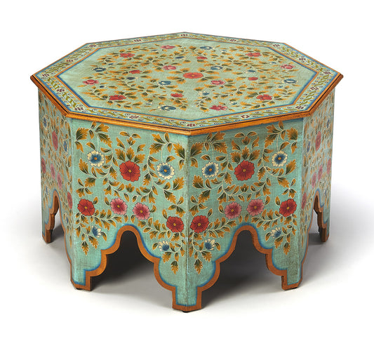 Butler Specialty Company - Artifacts - Priya Hand Painted Coffee Table, Green - 5362290