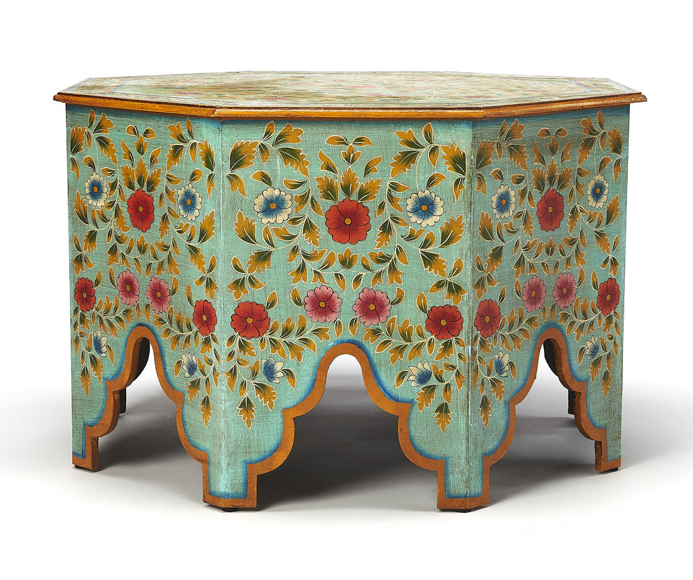 Butler Specialty Company - Artifacts - Priya Hand Painted Coffee Table, Green - 5362290