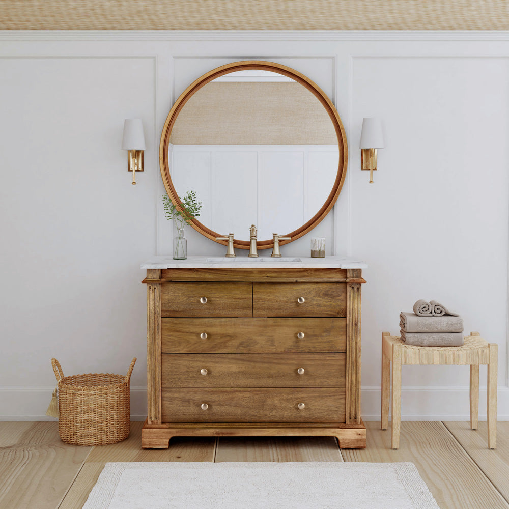Butler Specialty Company - Rachelle 42 in. W Single Marble Top Bathroom Vanity/Sink Set, Light Brown - 5571415 view 1