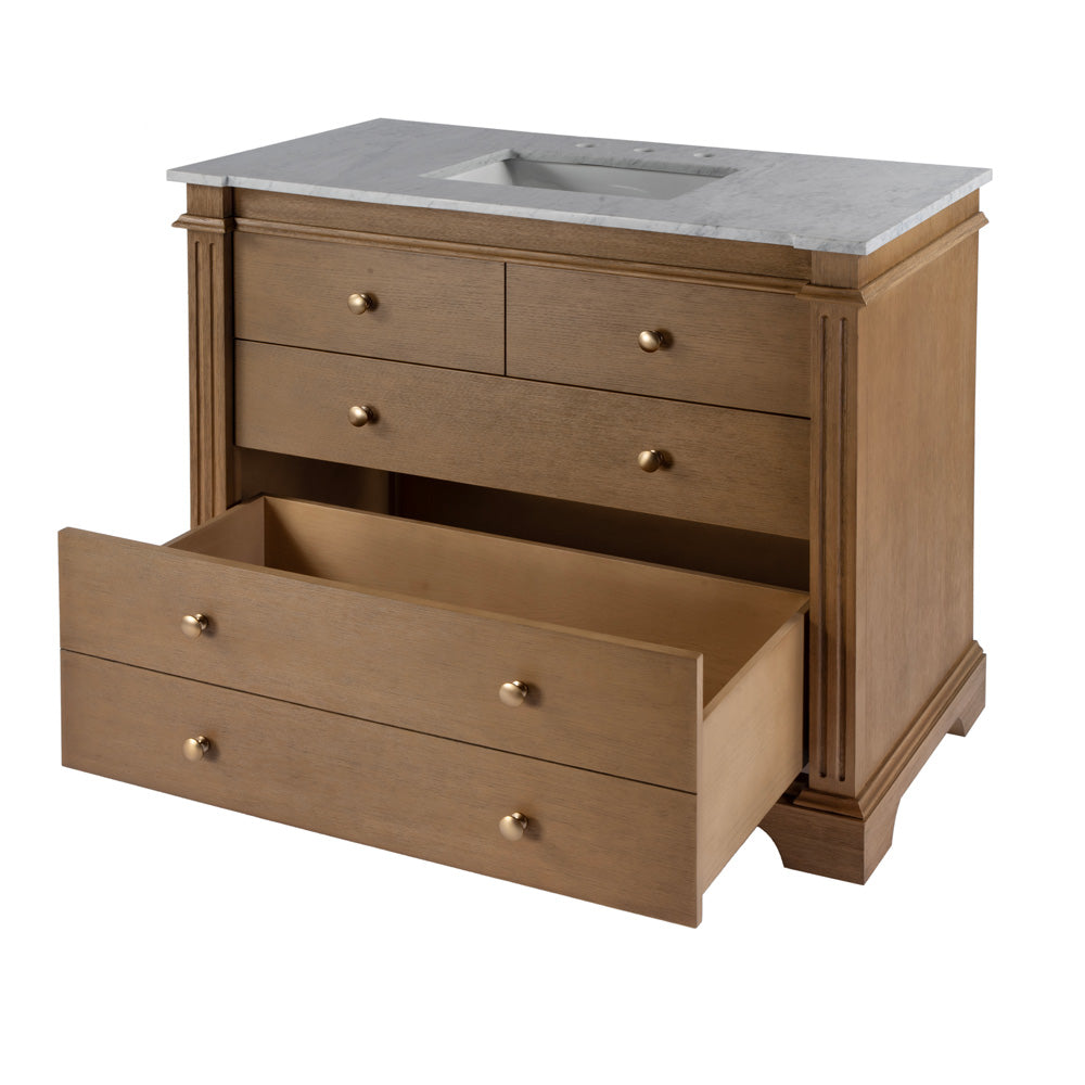 Butler Specialty Company - Rachelle 42 in. W Single Sink Bathroom Vanity Set, Light Brown - 5571495 view 4