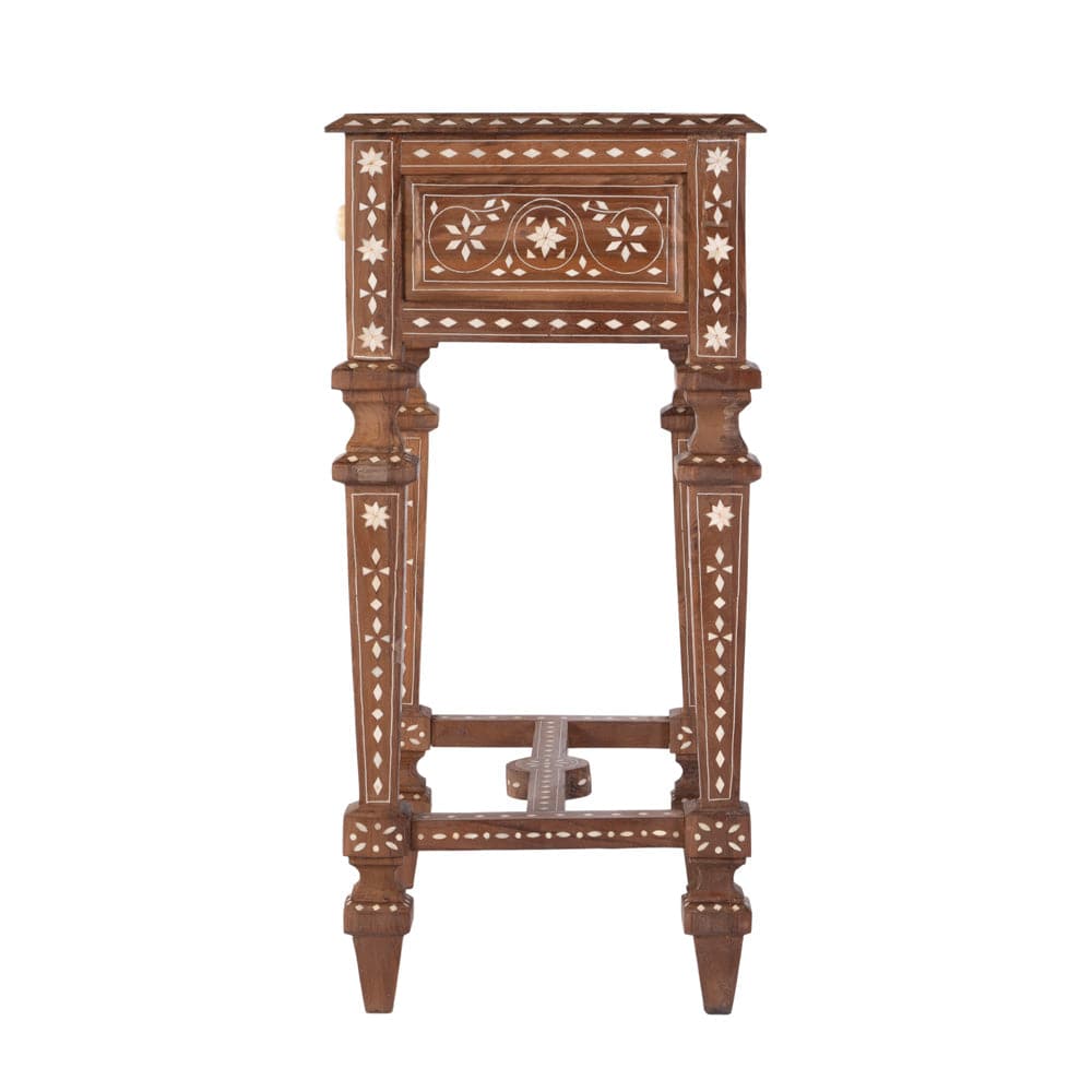 Butler Specialty Company - Rashmi 21 in. W Rectangular Teak & Bone 1 Drawer End Table, Brown - 5966338 view 2