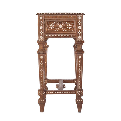 Butler Specialty Company - Rashmi 21 in. W Rectangular Teak & Bone 1 Drawer End Table, Brown - 5966338 view 2