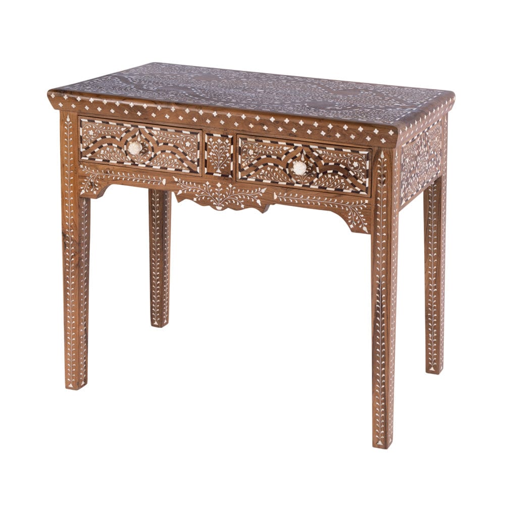 Butler Specialty Company - Rashmi 36 in. W Rectangular Teak & Bone 2 Drawer Console Table, Brown - 5965338 view 1