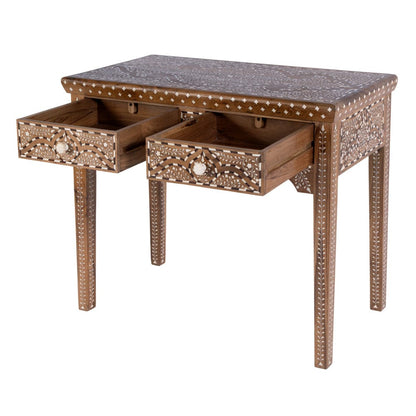 Butler Specialty Company - Rashmi 36 in. W Rectangular Teak & Bone 2 Drawer Console Table, Brown - 5965338 view 3