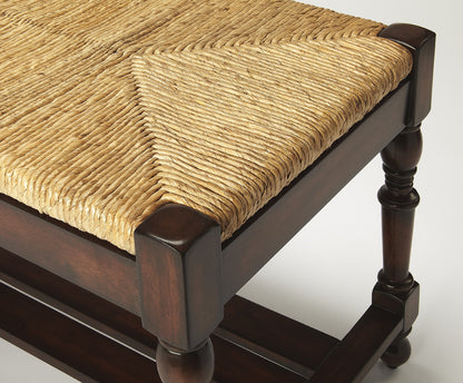 Butler Specialty Company - Ravello 48 in. W Rectangular Woven Wicker Bench, Dark Brown - 1299070