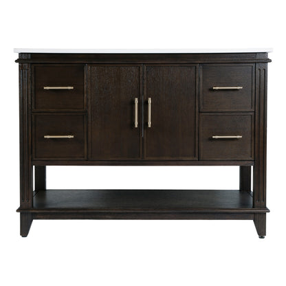 Butler Specialty Company - Reece 48 in. W Wood & Quartz Single Sink Bathroom Vanity, Coffee - 5990508 view 2