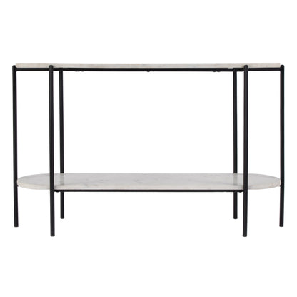 Butler Specialty Company - Renaldo 49.5 in. W Elongated Marble and Iron 2-Tier Console Table, White - 5875025 view 3