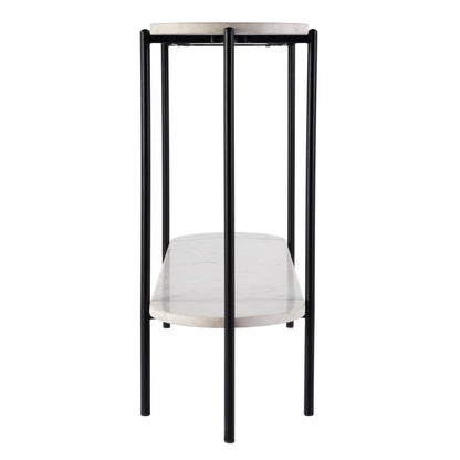 Butler Specialty Company - Renaldo 49.5 in. W Elongated Marble and Iron 2-Tier Console Table, White - 5875025 view 4