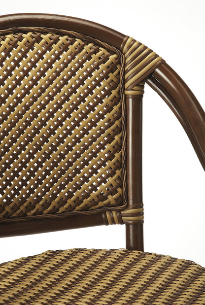 Butler Specialty Company - Renata 29.75 in. Seat Height Rattan Bar Stool with Back & Footrest, Multi-Color - 9397035