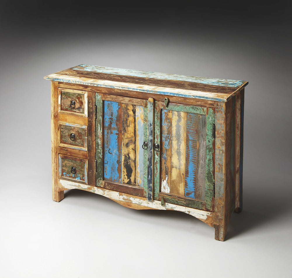 Butler Specialty Company - Artifacts - Reverb 44 in. W Rectangular Wood 3 Drawer Rustic Sideboard, Assorted - 1858290
