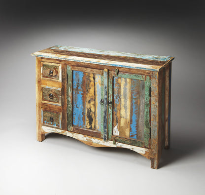 Butler Specialty Company - Artifacts - Reverb 44 in. W Rectangular Wood 3 Drawer Rustic Sideboard, Assorted - 1858290
