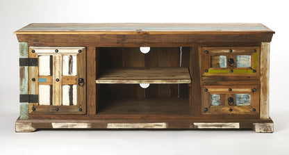 Butler Specialty Company - Artifacts - Reverb Painted Rustic 58" TV Stand, Multi-Color - 5260290
