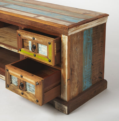 Butler Specialty Company - Artifacts - Reverb Painted Rustic 58" TV Stand, Multi-Color - 5260290
