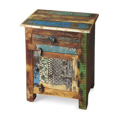 Butler Specialty Company - Artifacts - Reverb 18.25 W Rectangular Hand Painted Wood 1 Drawer 1 Door Rustic Accent Chest, Assorted - 1838290