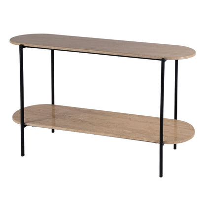 Butler Specialty Company - Rinaldi 48 in. W Elongated Marble and Iron 2-Tier Console Table, Natural - 5874025 view 1