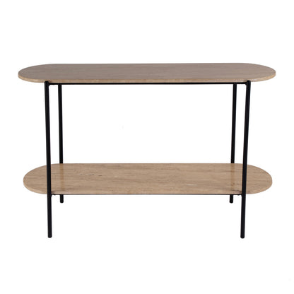 Butler Specialty Company - Rinaldi 48 in. W Elongated Marble and Iron 2-Tier Console Table, Natural - 5874025 view 2