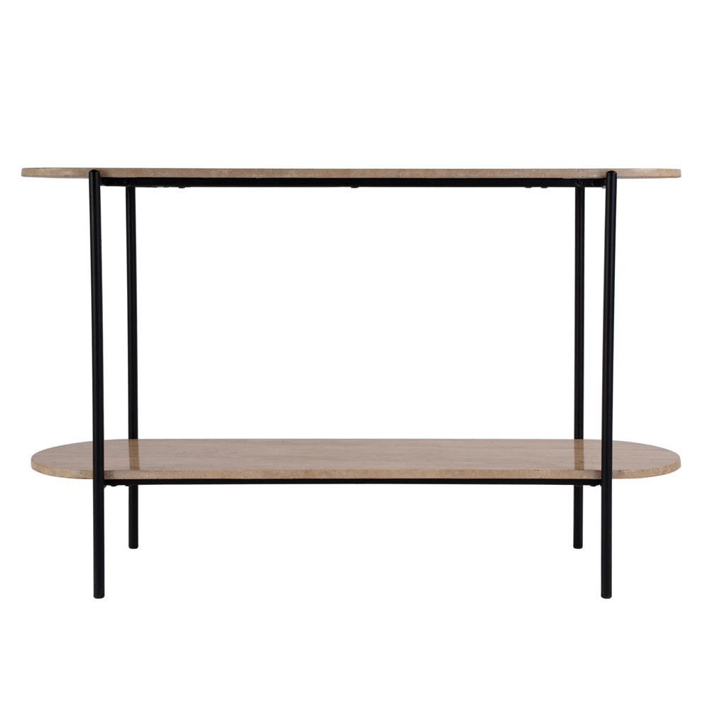 Butler Specialty Company - Rinaldi 48 in. W Elongated Marble and Iron 2-Tier Console Table, Natural - 5874025 view 3