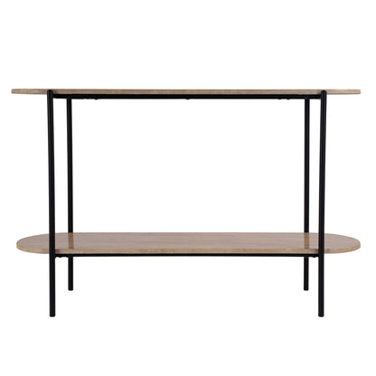 Butler Specialty Company - Rinaldi 48 in. W Elongated Marble and Iron 2-Tier Console Table, Natural - 5874025 view 3