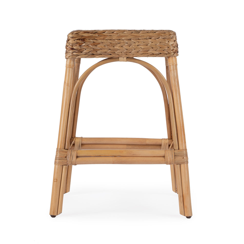 Butler Specialty Company - Robias 24.5 in. Seat Height Rectangular Rattan Backless Counter Height Stool, Light Brown - 5513440