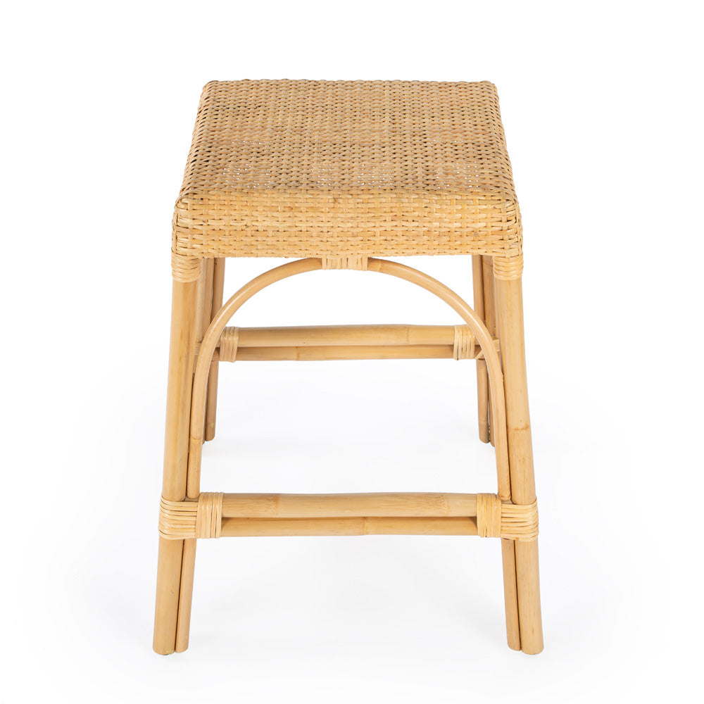Butler Specialty Company - Robias 24.5 in. Seat Height Rectangular Rattan Backless Counter Height Stool, Natural - 5513404
