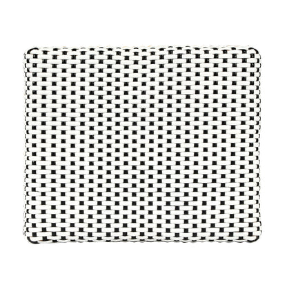 Butler Specialty Company - Robias 24.5 in. Seat Height Rectangular Rattan Backless Counter Height Stool, White and Black Dot - 5513295