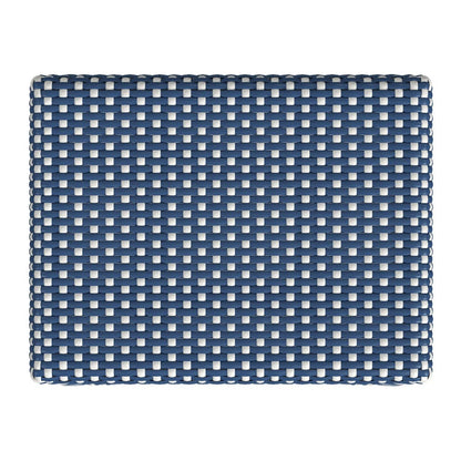 Butler Specialty Company - Robias 30 in. Seat Height Rectangular Rattan Bar Height Backless Stool with Footrest, Blue/White Dot - 5604303_CLOSEOUT