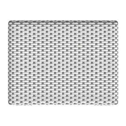 Butler Specialty Company - Robias 30 in. Seat Height Rectangular Rattan Bar Height Backless Stool with Footrest, Gray/White Dot - 5604266