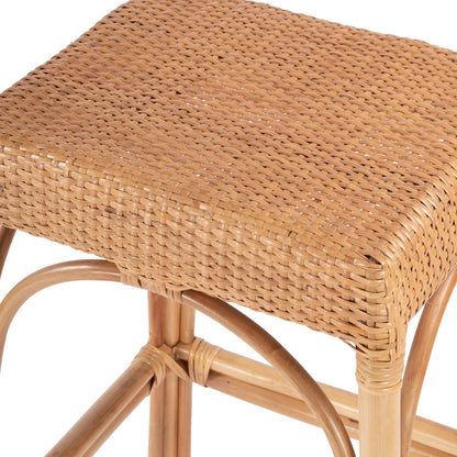 Butler Specialty Company - Robias 30 in. Seat Height Rectangular Rattan Bar Height Backless Stool with Footrest, Natural - 5604404