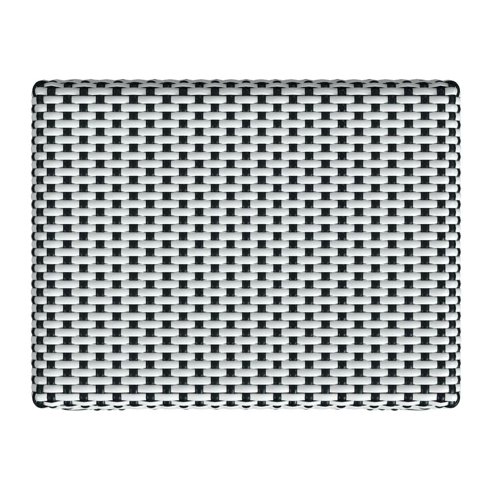 Butler Specialty Company - Robias 30 in. Seat Height Rectangular Rattan Bar Height Backless Stool with Footrest, White/Black Dot - 5604295_CLOSEOUT
