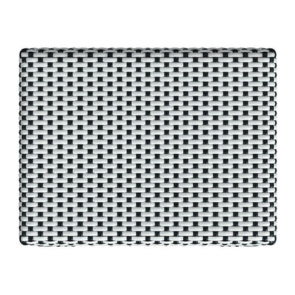 Butler Specialty Company - Robias 30 in. Seat Height Rectangular Rattan Bar Height Backless Stool with Footrest, White/Black Dot - 5604295_CLOSEOUT
