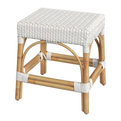 Butler Specialty Company - Robias - Tobias 18 in. Seat Height Round Rattan Stool, White - 5746304 view 2