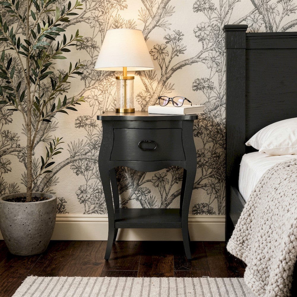 Butler Specialty Company - Rochelle 18 in. W Rectangular Wood 1 Drawer Nightstand, Black - 9308295 view 7