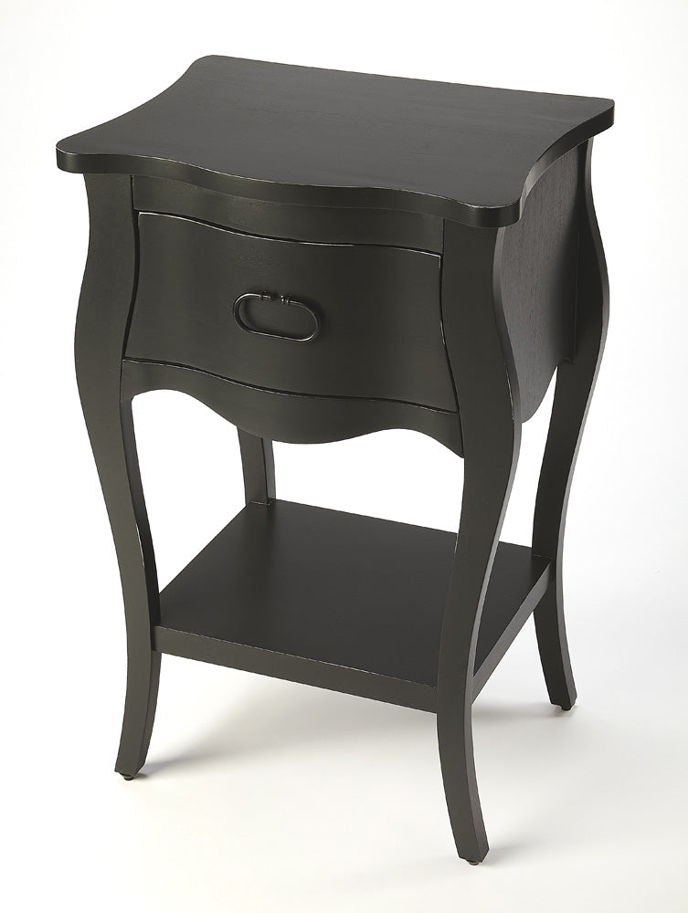 Butler Specialty Company - Rochelle 18 in. W Rectangular Wood 1 Drawer Nightstand, Black - 9308295