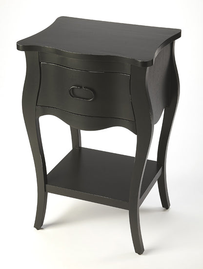 Butler Specialty Company - Rochelle 18 in. W Rectangular Wood 1 Drawer Nightstand, Black - 9308295