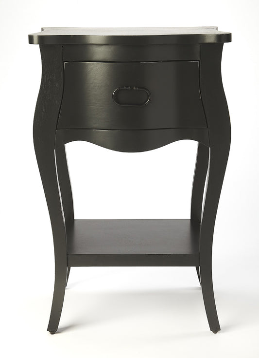 Butler Specialty Company - Rochelle 18 in. W Rectangular Wood 1 Drawer Nightstand, Black - 9308295